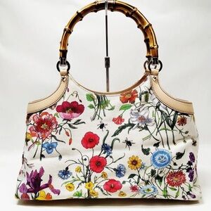Gucci Flora Handbag with Bamboo Handle